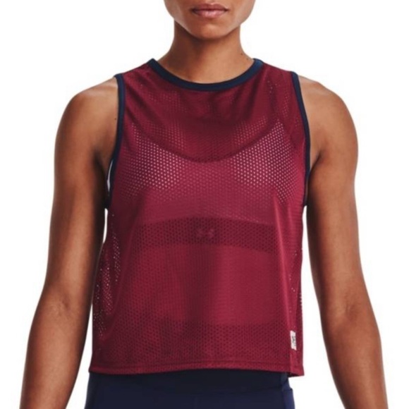 NWT Under Armour UA Playback Retro Mesh Sleeveless Tank Top - Picture 1 of 8